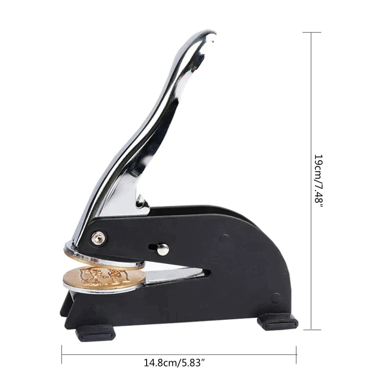 Order Of The Eastern Star Desktop Seal Press - Stainless Steel With Black Customizable - Bricks Masons