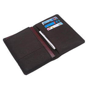 OES Wallet - With Passport & Credit Card Holder (Black & Brown) - Bricks Masons