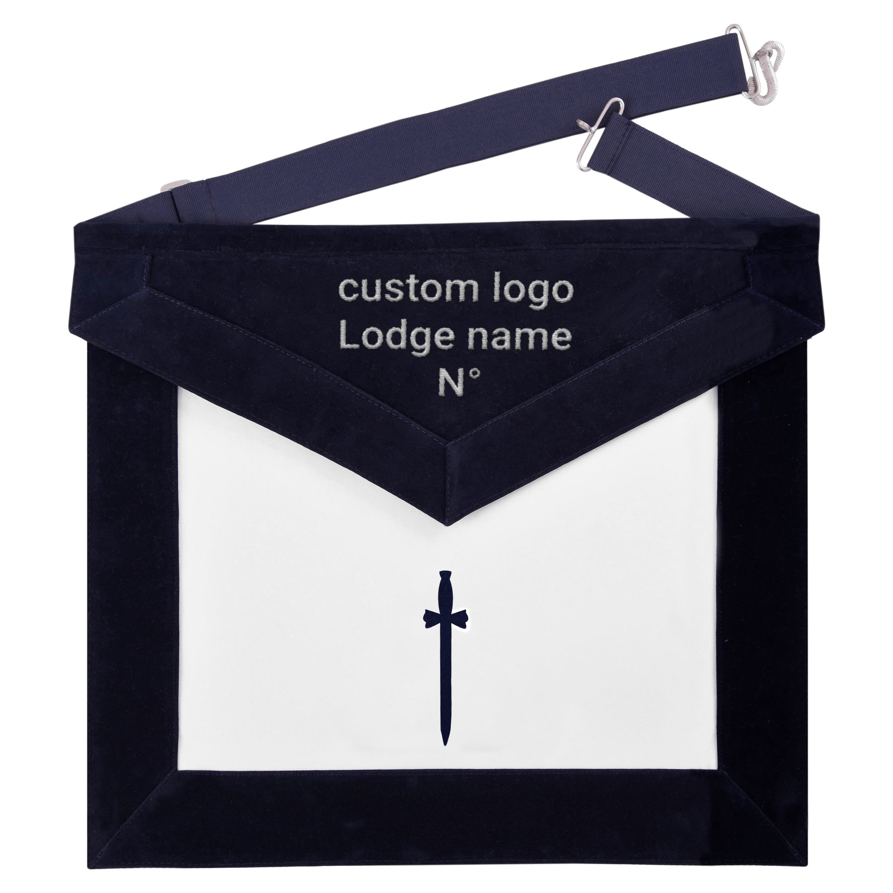 Officers Blue Lodge Officer Apron Set - Machine Embroidery (Set of 14) - Bricks Masons