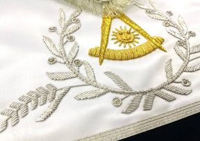 Past Master Blue Lodge Apron - Dark Blue Velvet - Bricks Masons