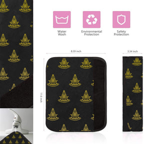 Past Master Blue Lodge California Regulation Seatbelt Cover - White & Gold - Bricks Masons