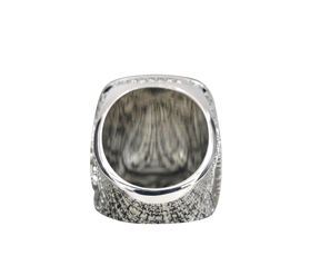 Master Mason Blue Lodge Ring - 925 Sterling Silver Shining Rhinestones - Bricks Masons