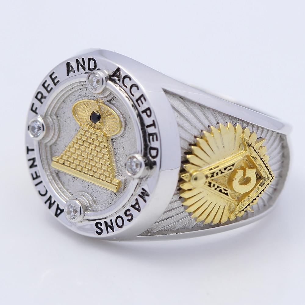 32nd Degree Scottish Rite Ring - Ancient Free And Accepted Masons Sterling Silver