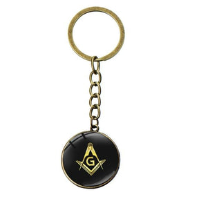 Master Mason Blue Lodge Keychain - Square and Compass G (16 variants) - Bricks Masons