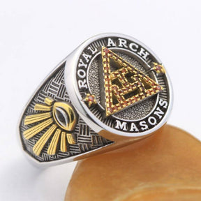 Royal Arch Chapter Ring - Triple Tau Sterling Silver