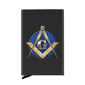 Master Mason Blue Lodge Wallet - Automatic Pop-up Credit Card