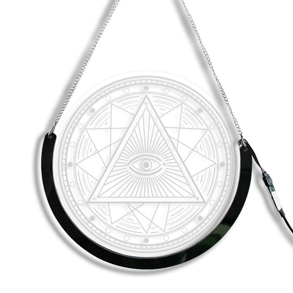 Eye Of Providence LED Sign - Round LED Wall art