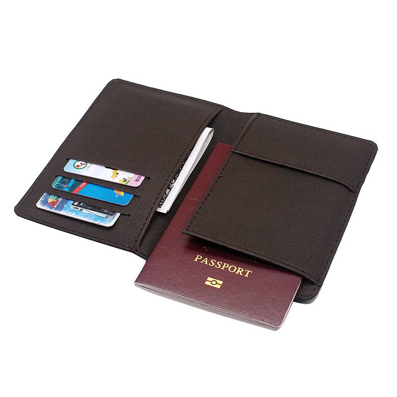 OES Wallet - The Light Connection Passport & Credit Card Holder (Black/Brown)