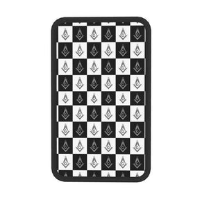 Master Mason Blue Lodge Car Armrest - Square and Compass G Checkered