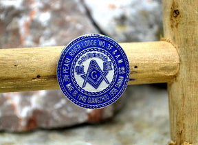 Master Mason Blue Lodge Lapel Pin - Pearl River Lodge NO.3 Square and Compass G