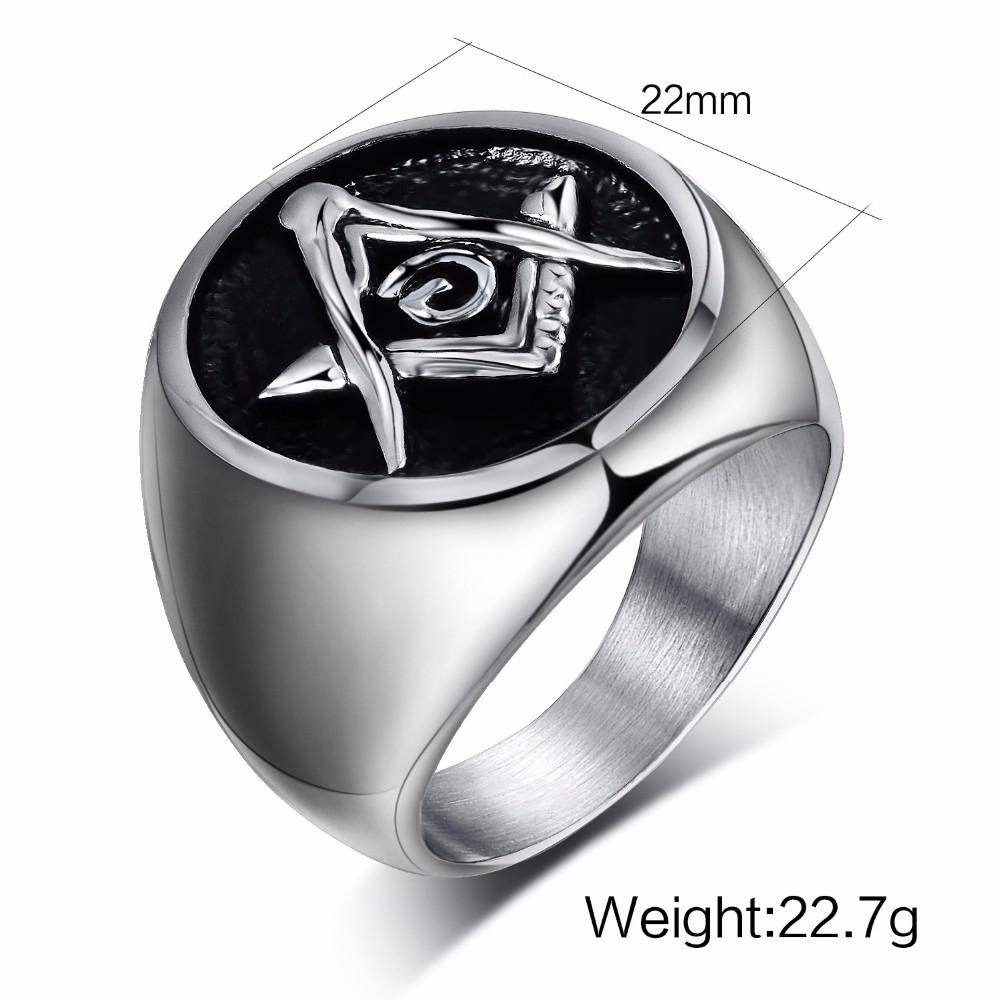 Master Mason Blue Lodge Ring - Silver Plated