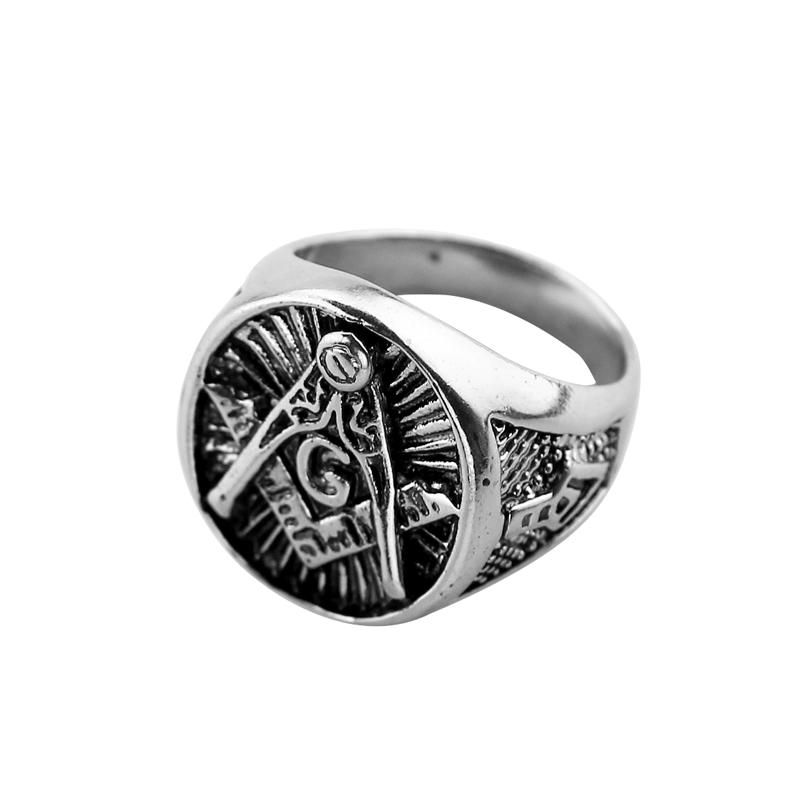 Master Mason Blue Lodge Ring - Silver Color Signet