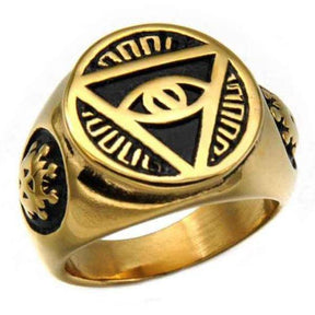 Eye Of Providence Ring - Pyramid Classic Golden