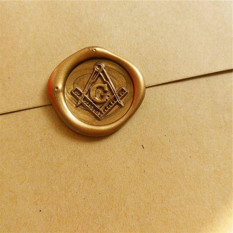 Master Mason Blue Lodge Wax Seal - Square Compass G Stamp