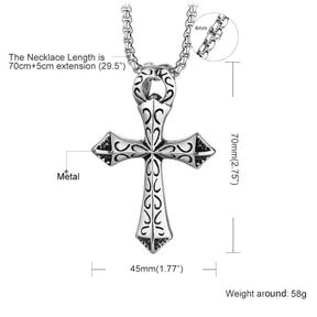 Knights Templar Commandery Necklace - Silver Metal With Chain