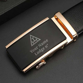 Royal Arch Chapter Belt - Black Leather - Bricks Masons