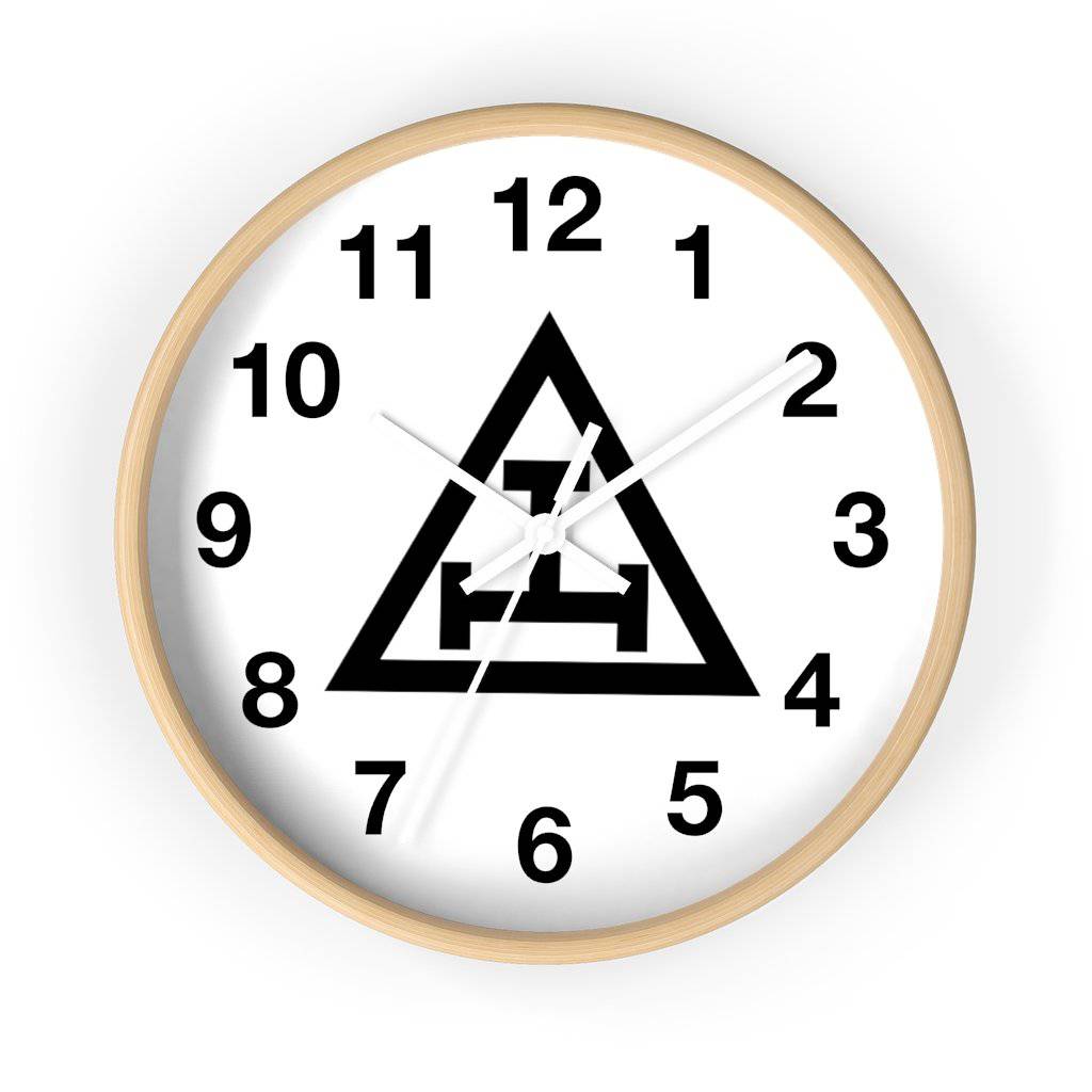Royal Arch Chapter Clock - Wooden Frame - Bricks Masons