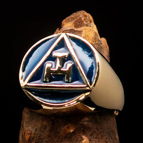 Royal Arch Chapter Ring - Blue Solid Brass - Bricks Masons