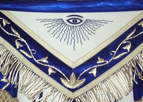 Past Master Blue Lodge California Regulation Apron - Blue Silk