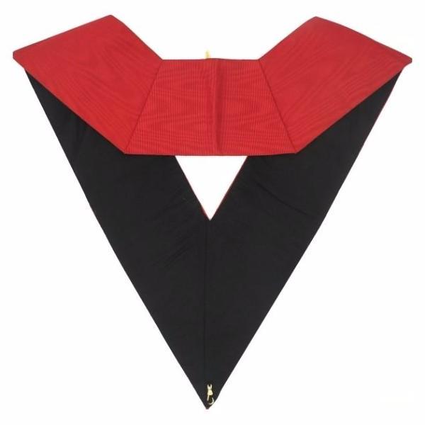 18th Degree Scottish Rite Collar - Red Moire with Acacia Leaf