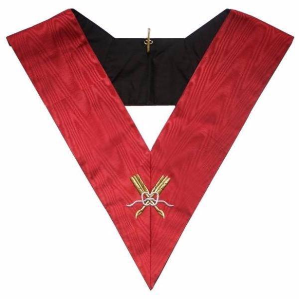 Secretary 18th Degree Scottish Rite Collar - Red Moire