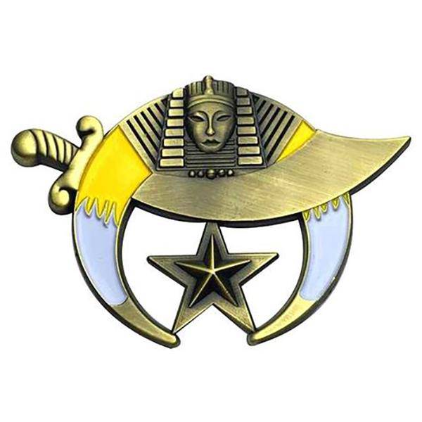 Shriners Car Emblem - Cut Out 3D Auto Car Badge Emblem Medallion - Bricks Masons