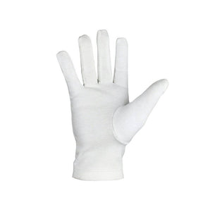 Shriners Gloves - White Cotton Machine Embroidered Emblem - Bricks Masons