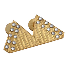 Masonic Lapel Pin - Gold Plated Double Pyramid - Bricks Masons