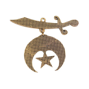 Shriners Pendant - 5 Pieces Yellow/Green Zinc Alloy - Bricks Masons