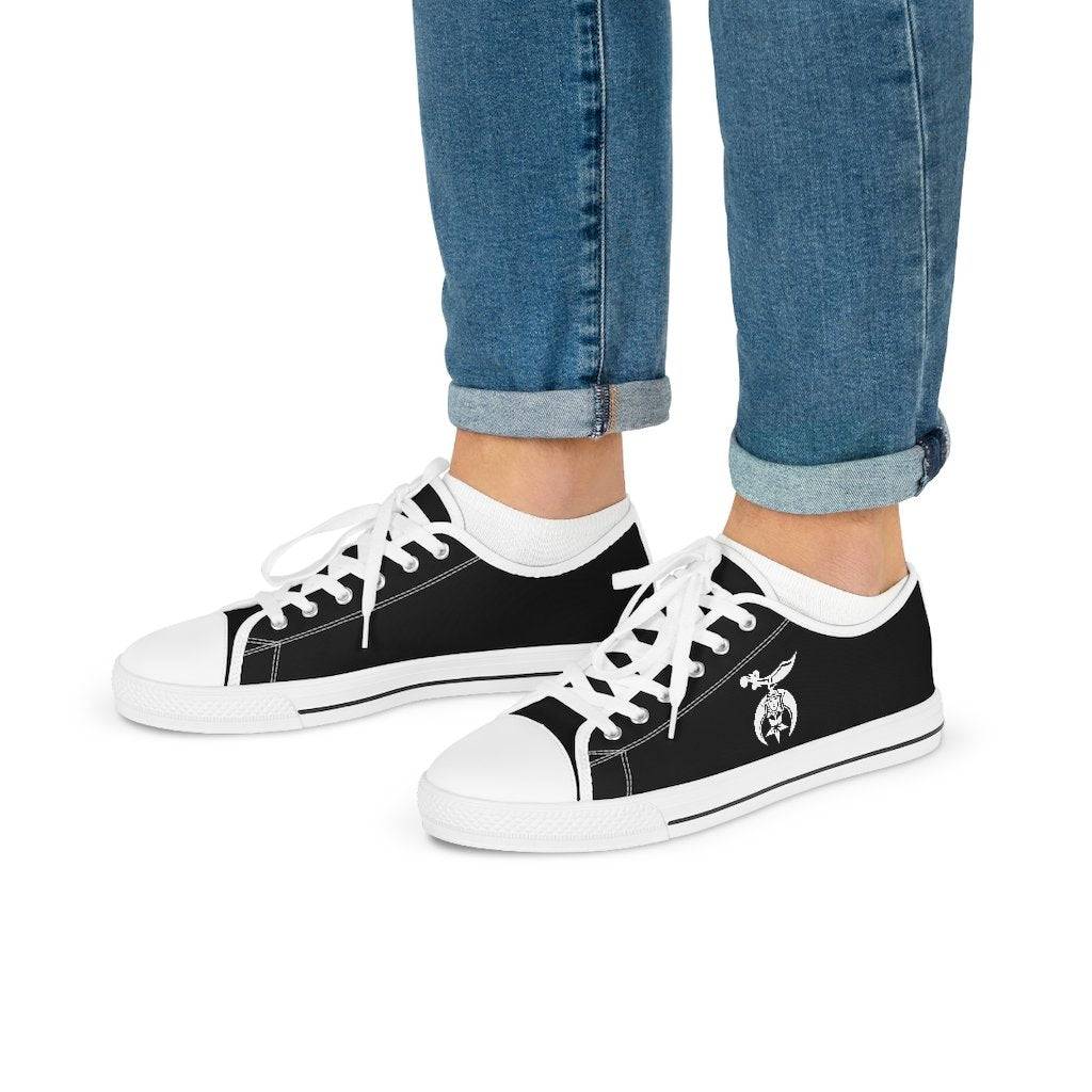 Shriners Sneaker - Low Top Black & White - Bricks Masons