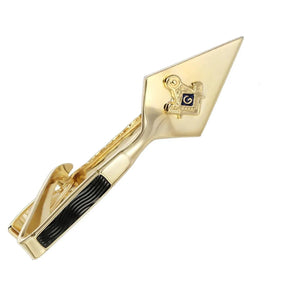 Master Mason Blue Lodge Tie Clip - Gold Trowel Design - Bricks Masons