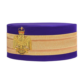 Scottish Rite Crown Cap - Wings Down Purple Silk With Gold Braid - Bricks Masons