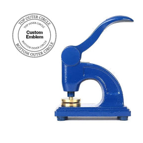 Royal & Select Masters Seal Press - Long Reach Blue Color With Customizable Stamp - Bricks Masons