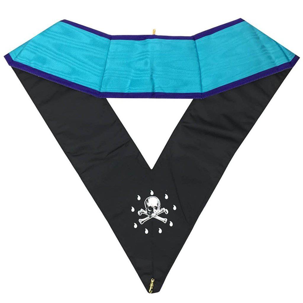 Treasurer Memphis Misraim Officer Collar - Hand Embroidery - Bricks Masons