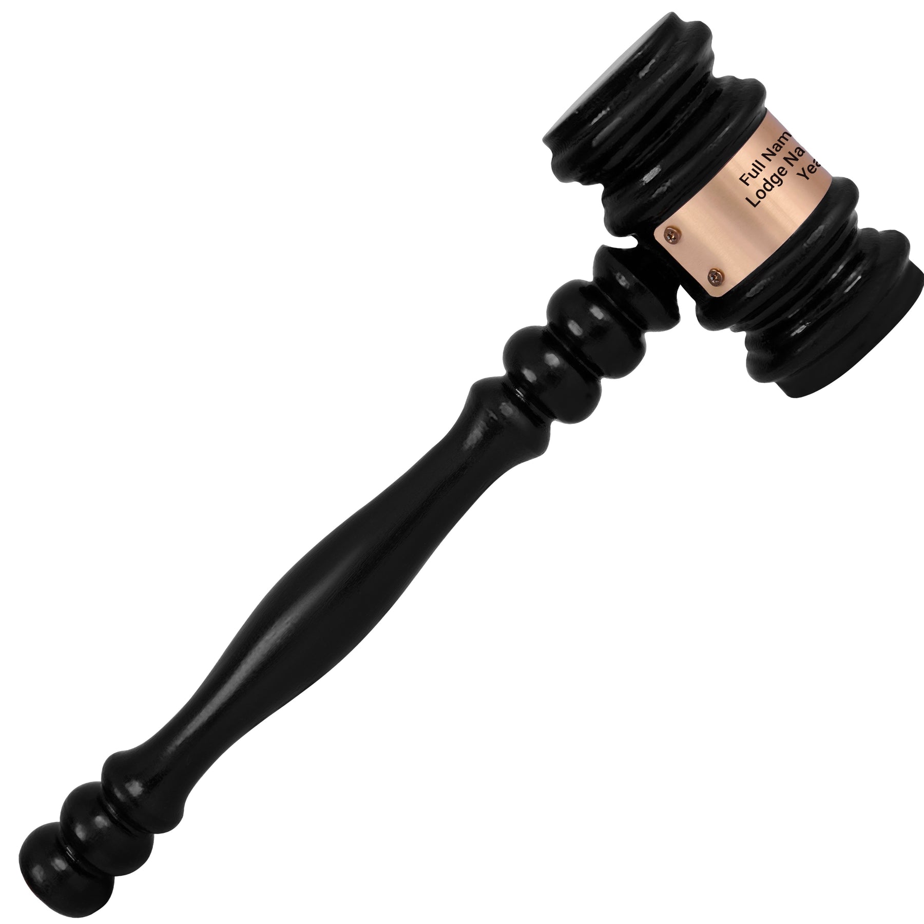 Universal Gavel - Black Handcrafted Wood Customization - Bricks Masons
