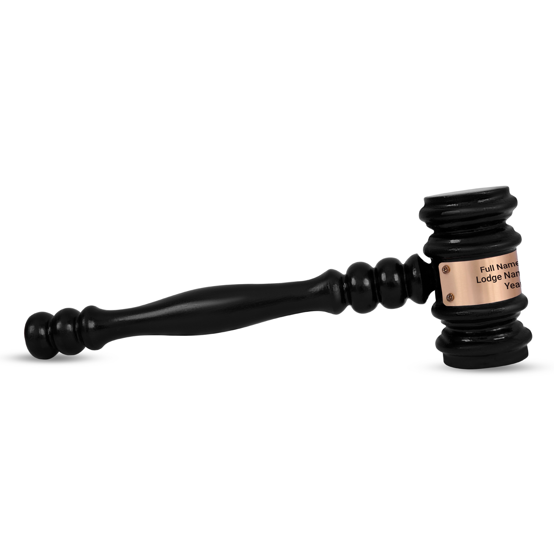 Universal Gavel - Black Handcrafted Wood Customization - Bricks Masons