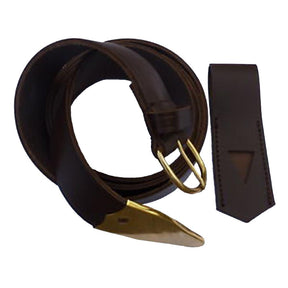 Universal Regalia Belt - Brown & Black - Bricks Masons