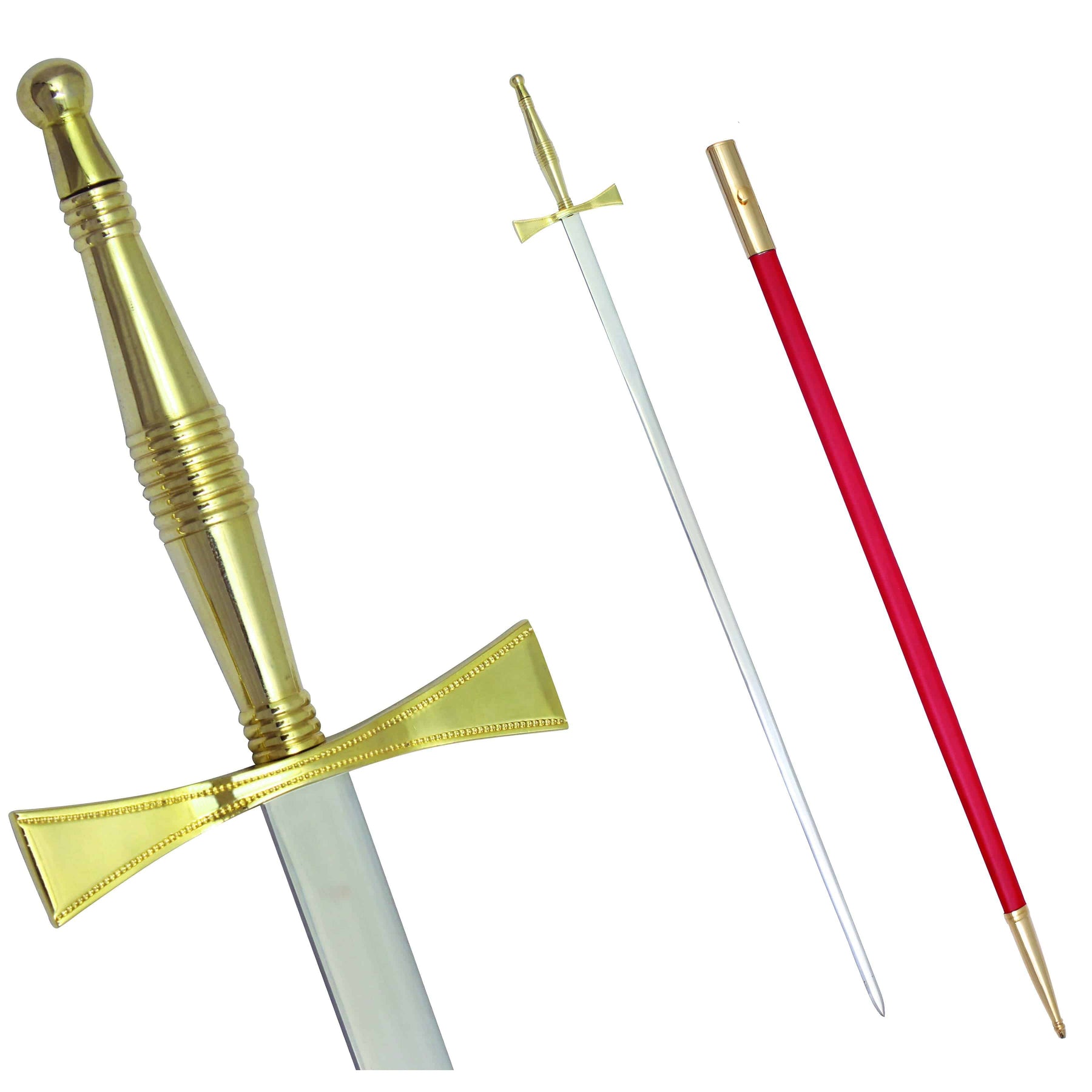 Universal Sword - Gold Hilt and Red Scabbard - Bricks Masons