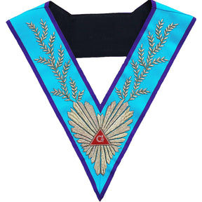 Worshipful Master Memphis Misraim Collar - Handmade Embroidery - Bricks Masons