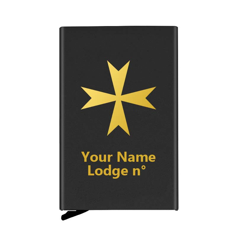 Order Of Malta Commandery Credit Card Holder - Various Colors - Bricks Masons