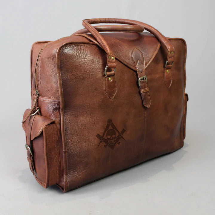 Widows Sons Travel Bag - Genuine Brown Leather - Bricks Masons