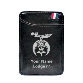 Shriners Wallet - Black & Brown - Bricks Masons