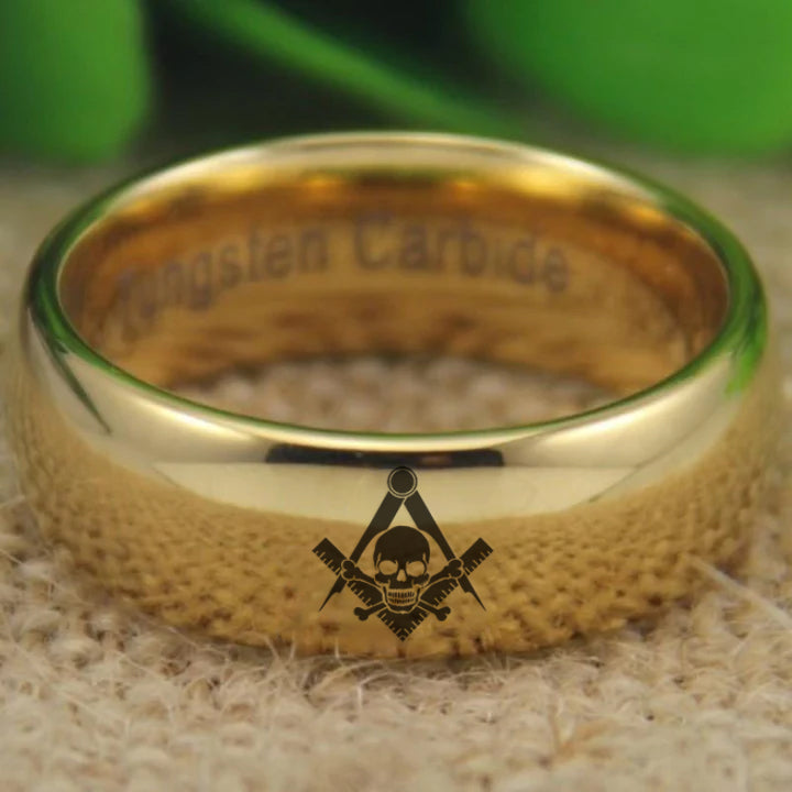 Widows Sons Ring - Gold Color - Bricks Masons