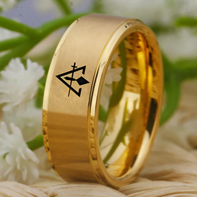 Council Ring - Gold Tungsten - Bricks Masons