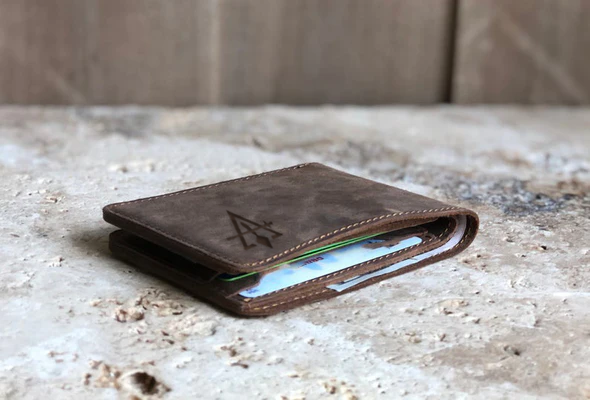 Council Wallet - Handmade Leather - Bricks Masons