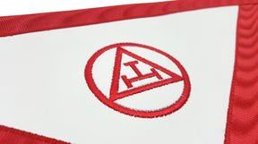 Secretary Royal Arch Chapter Apron - Red Machine Embroidery - Bricks Masons