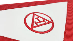 Principal Sojourner Royal Arch Chapter Apron - Red Machine Embroidery - Bricks Masons