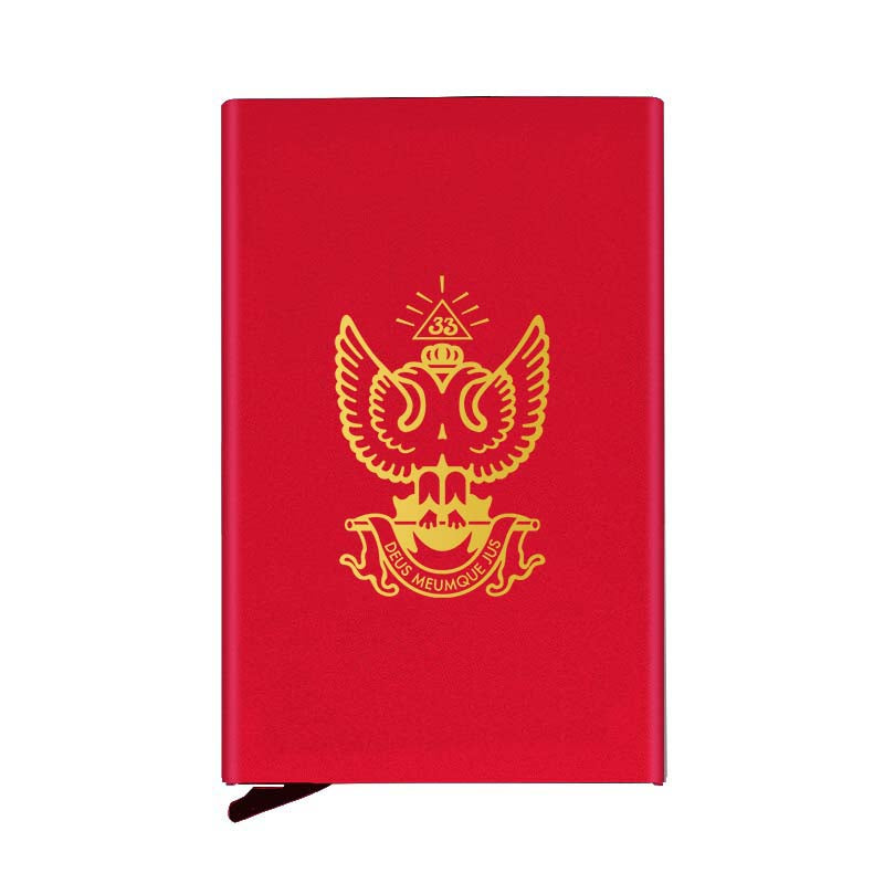 33rd Degree Scottish Rite Credit Card Holder - Wings Up Various Colors - Bricks Masons