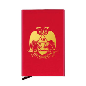 32nd Degree Scottish Rite Credit Card Holder - Wings Down Various Colors - Bricks Masons