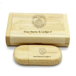 Grand Master Blue Lodge USB Flash Drives - Various Wood Colors - Bricks Masons